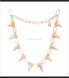 Personality Punk Wind Sense Pointed Rivet For Women Men Exaggeration Spike Metal Jewelry Sn135 66G07 Chokers 7Zdat4925975