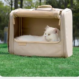 Cat Carriers Pet Oversized Bag Shoulder Portable Backpack Space Dog Foldable Carrier Transporte