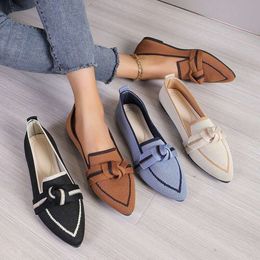 Women's Shoes Loafers Ballet Flats Pointed Toe Barefoot Slip-on Casual Low Heel Brand Woman Shoe New in Butterfly