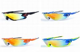 New 3 Lenses Polarised Cycling Sunglasses Jaw Outdoor Mountain Designers Sports Bicycle Sun Glasses with cases boxes6096433