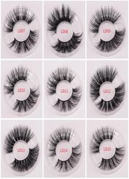 25 mm Mink Wimpern Dramatische lange Nerzwimpern Make -up Vollstreifen Wimpern 25 mm falsche Wimpern 3D Nerz Wimpern wiederverwendbar4156248