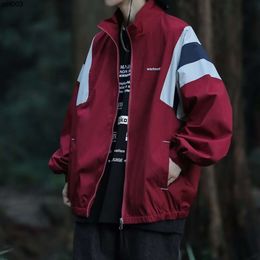 Trendy Colour Matching Jacket for Mens Windbreaker in Spring and Autumn New Outdoor Windproof Sportswear Student Couple