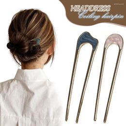 Hair Clips Hairclip Shell Metal Hairpin Simple Pin For Women Girls Buns Stick Hairpins Accessories HSJ88