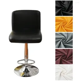 Chair Covers PU Bar Stool Cover Soft Waterproof Anti-Slip Leather High Footstool Elastic Dining Room