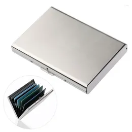 Party Favour Ultra Thin Stainless Steel Wallets RFID Blocking Wallet Holder For Men Women With 6 PVC Slots Birthday Gifts Favours