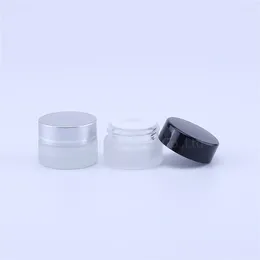 Storage Bottles 200pcs 5g Glass Cream Jars Cosmetic Packaging With Lid Plastic Caps & Inner Liners Round Empty Small
