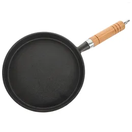 Pans Frying Pan Non Stick Griddle Cast Iron Skillets Nonstick Wooden Crepe With Handle