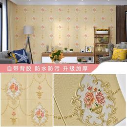 Wallpapers Self-adhesive Wallpaper 3d Three-dimensional Wall Stickers Renovation Background Decoration Bedroom Waterproof Warm Wallpap