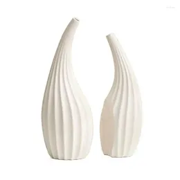 Vases Tall Ceramic Vase Modern Boho Style Aesthetic Table Minimalist Glossy Finish Rustic Shelf Decor Home For