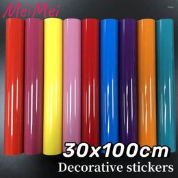 Window Stickers DIY Hand-cut Glossy Self-adhesive Lettering Home Decor Film Cutting Silhouette Party Decoration Sticker PVC Material Craft