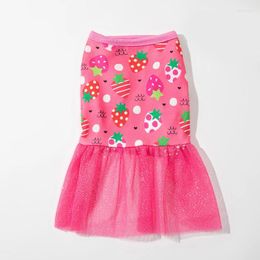 Dog Apparel Pet Love Heart Sequins Gauze Small Lace Skirt Princess Tutus Dress Cat Rose Red Clothes Dresses Supplies