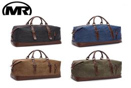 MARKROYAL Canvas Leather Men Travel Bags Carry on Luggage Bags Men Duffel Handbag Travel Tote Large Weekend Bag Overnight15600270