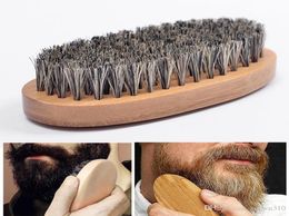 Beard Bro Shaping Beard Brush Sexy Man Gentleman Beard Trim Template Grooming Shaving Comb Styling Tool Wild Boar Bristles WVT06689192458