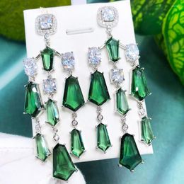 Dangle Earrings Kellybola Fashion Trend Luxury Drop For Women Wedding Cubic Zircon Crystal CZ Bridal Jewellery