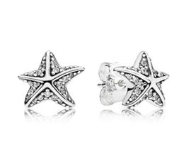 Authentic 925 Sterling Silver Tropical Starfish Stud Earrings Original box for Earring Sets Women Luxury designer earrings85033295065148