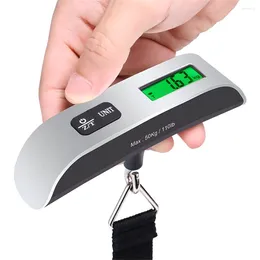 1pcs Portable Scale Digital LCD Display 110lb/50kg Electronic Luggage Hanging Suitcase Travel Weighs Baggage Bag Weight Balance