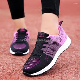 Casual Shoes Sneakers Women Flats Ladies Woman Lace-Up Mesh Light Breathable Female Zapatillas De Deporte Para Mujer