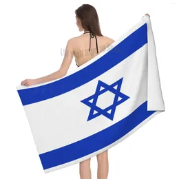 Towel Israel Flag Microfiber Absorbent For Bathroom Swimming Pool Outdoor Beach Digital Bath Towels Adults Quick-Dry