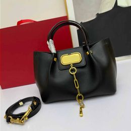 10A Fashion 7A Designer Trim Small Black Calfskin Handbag Totes Strap Bag Shopping Chain Brand Long Metal Julvk