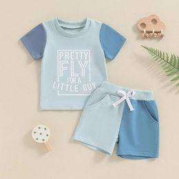 Clothing Sets Toddler Baby Boy Summer Outfit Short Sleeve T Shirt Top Casual Shorts Set Infant Born Clothes 6 12 18 24 Month 2T