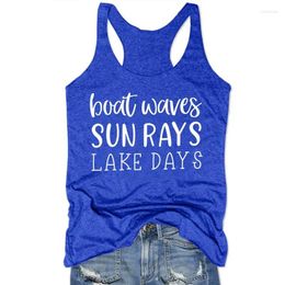 Women's Tanks Summer Tank Top Women Gifts Boat Lake Days For Her Cute Clothes Mom M