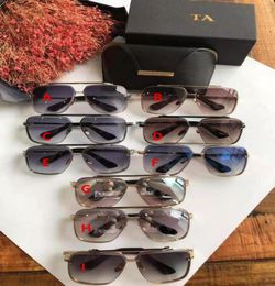 Top quality Sunglasses Mach six for Men Italy designer Rectangle Sunglass Metal Frame 100 AntiUV Lens Unisex Style Summer Glasse2963444