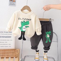 Clothing Sets 2PCS Childrens Casual Suit 2024 Spring Baby Boys And Girls Cartoon Long Sleeve T-shirts Pants Infant Clothes Kids Tracksuits