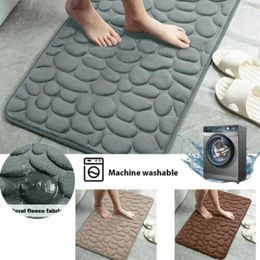 Bath Mats 2024 Embossed Door Carpet 3D Super Absorbent Non-slip Floor Mat Quick Drying Bathroom Toilet Balcony 40x60cm