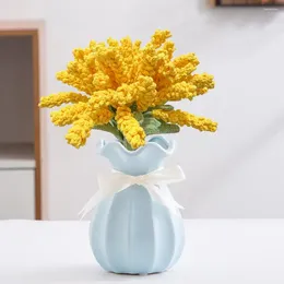 Decorative Flowers Knitted Barley Beautiful Not Wither Artificial Plant Flower Arrangement Home Decor