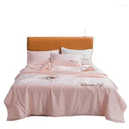 Bedding Sets Summer Ice Silk Air Conditioning Quilt Washable Four Piece Set