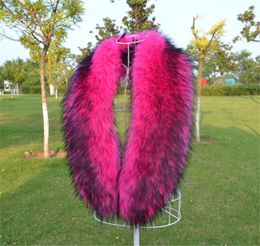 New lady Blinger long faux fur collar fake raccoon fur scarf warm winter fox fur shawl and wraps multicolors Y181020102860325