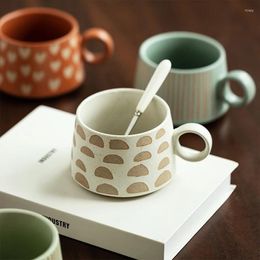 Mugs Mug High Beauty Breakfast Coffee Cup Retro Large Capacity Domestic Couple Water Ceramic