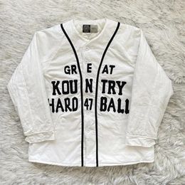 Men's Jackets 24ss Kapital Kountry Cotton Linen Canvas Jacket Men Women 1:1 Top Quality Embroidery Flocking Towel Thickened