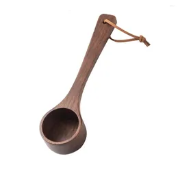 Coffee Scoops Walnut Wooden Spoon Long Handle Durable Bean Easy To Use Multipurpose Measuring