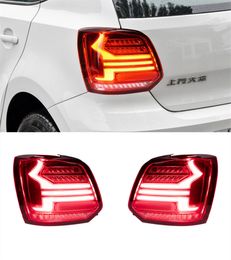 Car Lights For VW Polo 2010-20 18 Tail Lamps Plug and Play with LED Dynamic Turning Rear Bumper Taillights