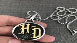 Newest Design Motorcycles Biker Style Necklace 316L Stainless Steel Jewelry Popular Gold Silver Biker Pendant With Chain4737339