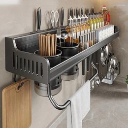 Kitchen Storage Rack Punch-Free Wall-Mounted Household Seasoning Multi-Function Knife