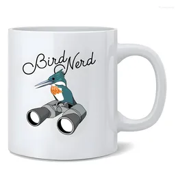 Mugs 11oz Bird Watching Cute And Interesting Ceramic Coffee Mug Tea Cup Novelty Gift