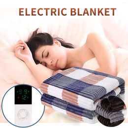 Blankets Cosy Soft Flannel Electric Heated Winter Blanket Temperature Control Timed Close