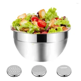 Bowls Stainless Steel Bowl With Lid Mixing Airtight Lids Set Metal Nesting Serving