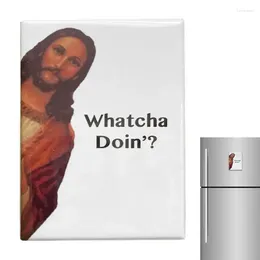 Window Stickers Jesus Magnet Lucky Decorative Kitchen Whatcha Doin Magnets Christmas Decoration Festive Ornaments Gifts For Colleagues