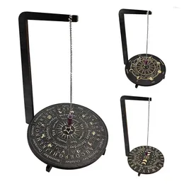 Decorative Plates Wood Pendulum Display Exquisite Crystal Jewellery Stand Props Metaphysical Meditation Message Board Black Holder For Yoga