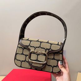 10A Fashion Women Printed Shoulder Bags Bag Handbag Letter Clutch Purse High Underarm Buckle Hardware Messenger Flap Designer Canvas Qu Trfj