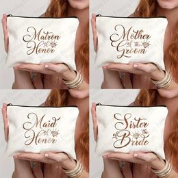 Cosmetic Bags Wedding Bride Makeup Bag Bachelorette Party Organiser Pouch Gifts Bridesmaid Toiletries Gift For Brides