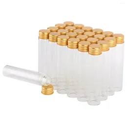 Storage Bottles Golden Pieces 25ml Art 22 100mm For Aluminum Lids With Crafts Container Transparent DIY Glass Spice 24