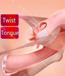 Tongue Vibrator for woman Orgasm lick Rotation Dildo Vibrator Clitoris Stimulation Gspot heating Adult Sex Toys For woman Y1910153198032