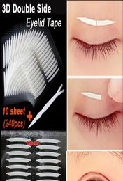 Whole New 240pcslot 3D Double Sided Invisible Eyelid Tape Strong Adhesive Eyelid Sticker Beauty Eyelid Tools For Women Girl 1094962