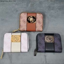 Designer Classic Brand Wallet New Guesse Home Simple Short Pu Letter Womens Multicolor Wallet Silver Bag Purse5JAD