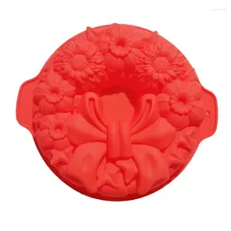 Baking Moulds Bowknot Flower Rose Pattern Cake Pan Muffin Silicone Moulds Mousse Mould Bakeware