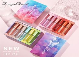 Dragon Ranee 6pcs set Transparent Moisturising Lip Oil Gloss Repairing Care Long lasting Hydrating Lipgloss Liquid Lipstick Tint C2865480